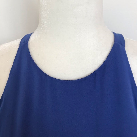 Parker periwinkle blue silk ruffled tank - Picture 6 of 11